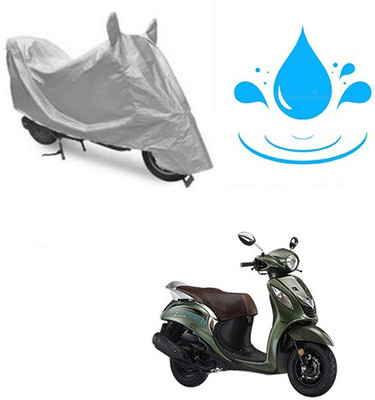RPSENTTERPR Waterproof Two Wheeler Cover for Yamaha(Fascino, Silver)