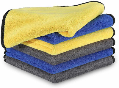 Euro Care Microfiber Vehicle Washing  Cloth(Pack Of 6, 800 GSM)