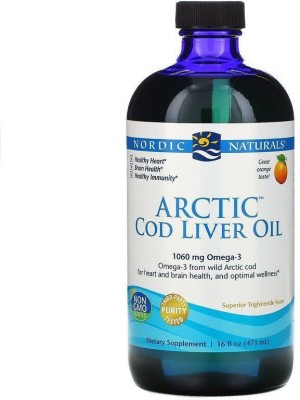 Nordic Naturals Arctic Cod Liver Oil 1060 mg Omega-3 Natural Orange Flavor 16 fl oz(437 ml)