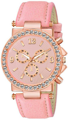 Endeavour New Attractive & stylish Unique designer Quartz Movement PEACH Dial & Strap Analog Watch - For Women