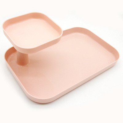 Magnusdeal 2 Compartments Plastic Pen Stand(Pink)