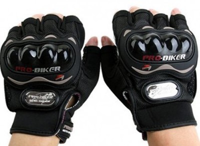 LEVOT Pro Biker Half Cut Gloves Black Free Size Driving Gloves(Black)