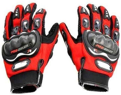 Probiker Bike Racing Riding Gloves(Red, Black)