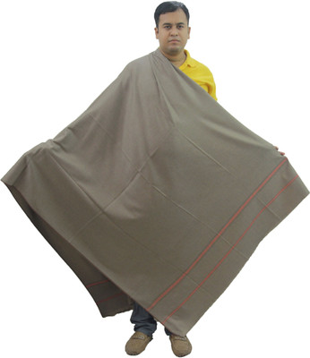 Vrinde Pure Wool Solid Men Shawl(Grey)
