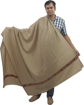 Vrinde Wool Solid Men, Women Shawl(Beige)