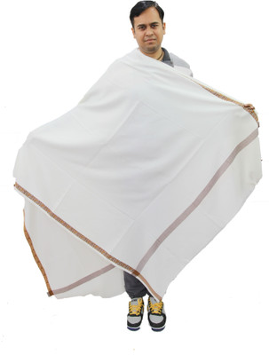 Vrinde Pure Wool Self Design Men Shawl(Gold)