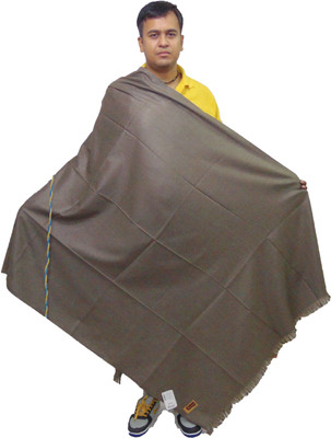 Vrinde Pure Wool Solid Men Shawl(Grey)