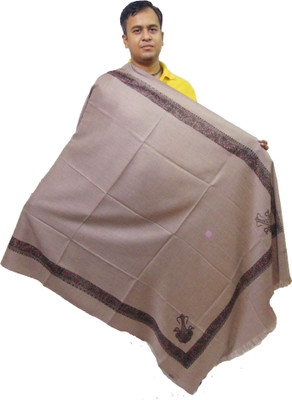 KAVIM Wool Printed Men Shawl(Grey)