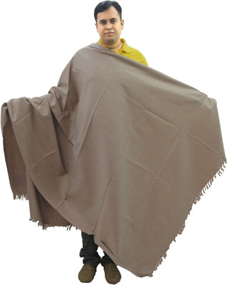 Vrinde Pure Wool Solid Men Shawl(Grey)