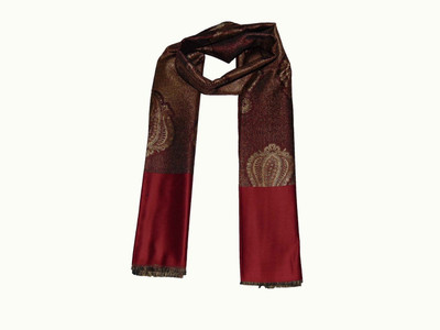 KAVIM Wool Self Design Women Shawl(Red)