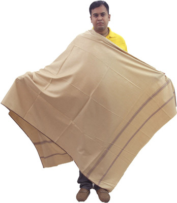 KAVIM Wool Solid Men Shawl(Beige)