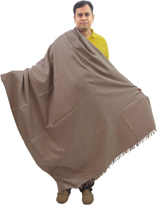 Vrinde Pure Wool Solid Men Shawl(Beige)