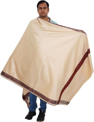 Vrinde Wool Self Design Men Shawl(Beige)