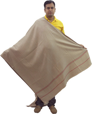 Vrinde Pure Wool Solid Men Shawl(Beige)