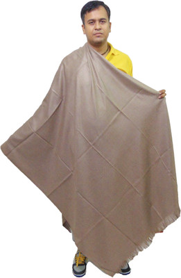 KAVIM Wool Solid Men Shawl(Beige)