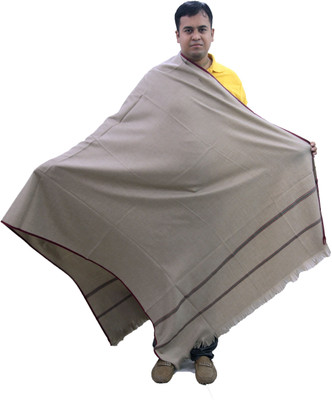 KAVIM Pashmina Solid Men Shawl(Grey)