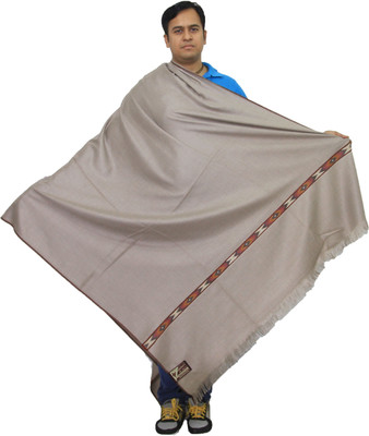 Sprha Wool Checkered Men Shawl(Grey)