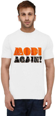 BASE 41 Printed Men Round Neck White T-Shirt
