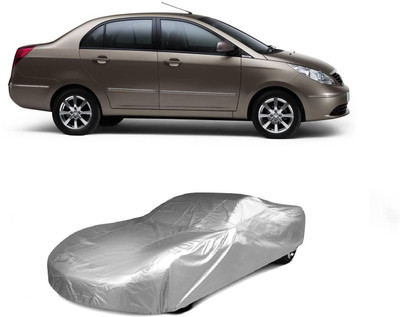 THE REAL ARV Car Cover For Tata Manza (With Mirror Pockets)(Silver)