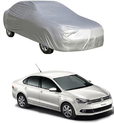 Furious3D Car Cover For Volkswagen Vento (Without Mirror Pockets)(Silver)