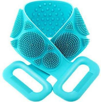 HUKBO Silicone Body Brush, Easy to Clean, Lathers Well, Eco Friendly, Bath Belt Exfoliating Long Silicone Body Back Scrubber(Pack Of 1)