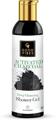 GOOD VIBES Deep Cleansing Shower Gel (Body Wash) - Activated Charcoal(200 ml)