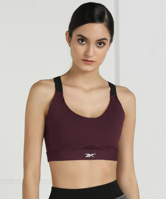 discount Women’s Reebok Studio Hero Medium-impact Racer Bra | ayushicreationa Women and Girls V-Neck Padded Front Zipper Wire Free Sports Bra for Yoga Gym Workout Fitness Size Free Size_1 PCS (Black, Free Size)