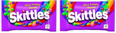 Skittles Wild Berry Flavour Candy Pack of 2, x 45 g Wild Berry Candy(2 x 45 g)