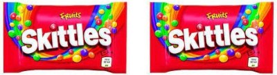 Skittles Fruits Flavour Candy Pack of 2, x 45 g Fruits Candy(2 x 45 g)