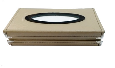 Bubu PU LEATHER Beige TISSUE BOX Vehicle Tissue Dispenser Vehicle Tissue Dispenser(Beige)