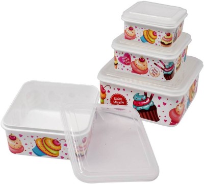 KidsCity.In Plastic Utility Container  - 300 ml(Pack of 4, White)