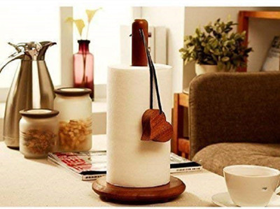 Fleurs De Rocaille 1 Compartments Wood Tissue Holder(Brown)