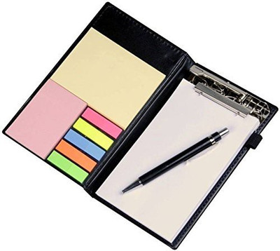 COI NEW WHITE Note Pad/Memo Book with Sticky Notes & Clip Holder with Pen for Gifting Pocket-size Memo Pad UNRULED 50 Pages(White)