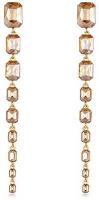 DERBEN CLOVE LONG STONE STUD DANGLER Crystal Alloy Tassel Earring, Drops & Danglers