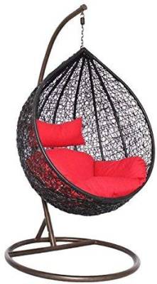 Furniture kart Hammock Swing with Stand Black &amp; Red Steel Large Swing  (Black, Red, Pack of 4, DIY(Do-It-Yourself))