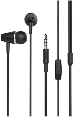 Meyaar Storm Series Headphones with Mic & High Bass Earphones Wired Headset(Black, In the Ear)