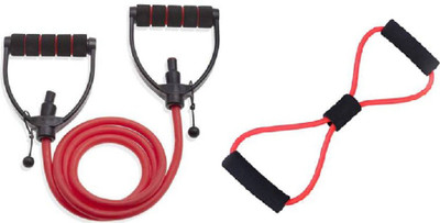 VATSMART ADJUSTABLE SINGLE TONING TUBE WITH FIGURE 8 Resistance Tube(Multicolor)