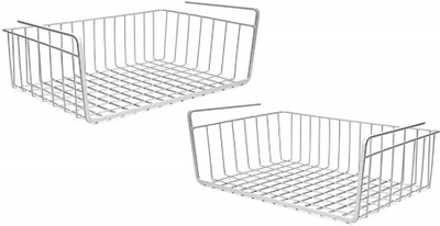 SHAFIRE Under Shelf Basket Wire Rack Easily Slides Under Shelves for Extra...