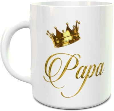 BlueBells Gifting papa written Ceramic Coffee Mug(325 ml)