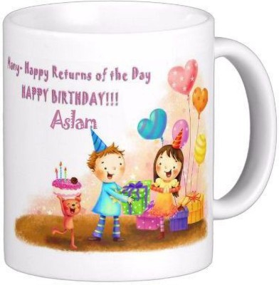 Exocticaa Happy Birthday to You Aslam Wish Quote 79 Ceramic Coffee Mug(330 ml)