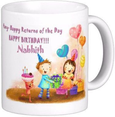 Exocticaa Happy Birthday to You Nabhith Wish Quote 79 Ceramic Coffee Mug(330 ml)