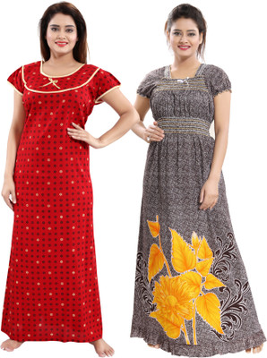 Mallinath Women Nighty(Multicolor)