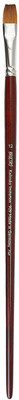 BRuSTRO Kolinsky Imitation Watercolour Flat Brush Size 12(Brown)