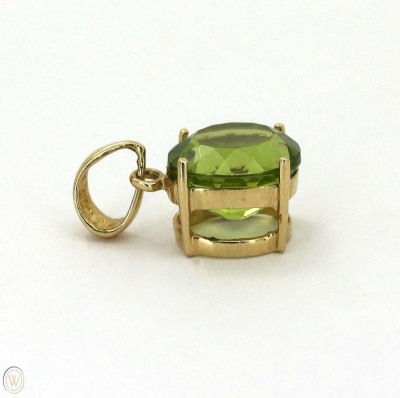 RATAN BAZAAR Peridot Ring Natural Stone Semi Precious Peridot Stone Certified & Astrological Purpose for unisex Gold-plated Peridot Stone Pendant