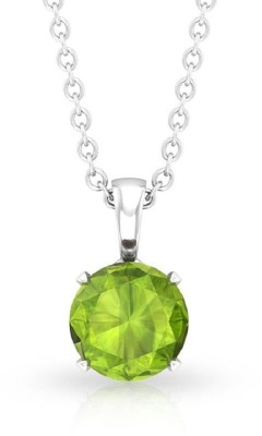 KUNDLI GEMS Peridot Ring Natural Stone Semi Precious Peridot Stone Certified & Astrological Purpose for unisex Silver Peridot Stone Pendant