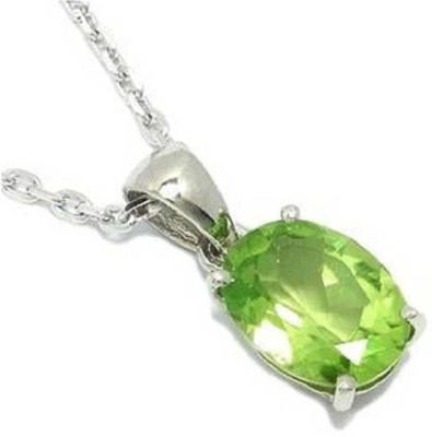 RATAN BAZAAR Peridot Ring Natural Stone Semi Precious Peridot Stone Certified & Astrological Purpose for unisex Silver Peridot Stone Pendant
