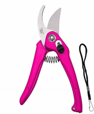 REGIME Garden Plant Branch Scissors Flower Cutting Cutter Pruning Bypass Secateurs Trimmer Carbon Steel Blade with Lock Set of 1 Bypass Pruner(Manual)