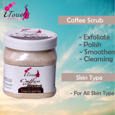 I TOUCH HERBAL COFFEE SCRUB 500 ML FOR FACE AND BODY NO PARABEN NO SLS Scrub(500 ml)