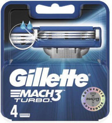 Gillette Mach3 Turbo Cartridge 4's(Pack of 4)