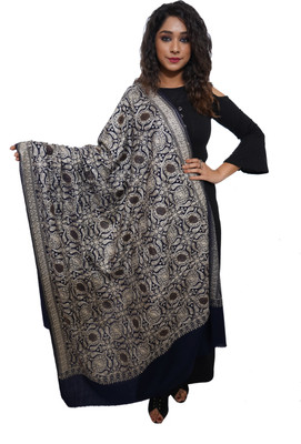 Mizash Pashmina, Wool Embroidered Women Shawl(Multicolor)